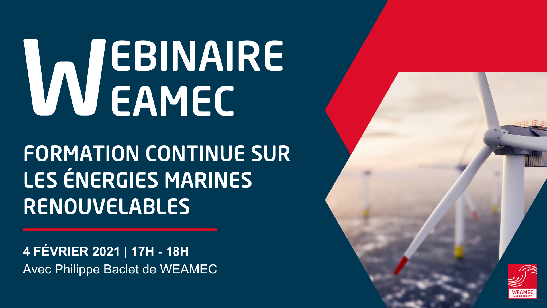 Webinaire Weamec : Formation continue sur les énergies marines renouvelables