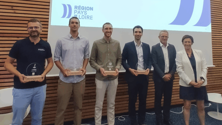 Photos de groupe avec les lauréats, Frédéric Meslin et Claire Hugues